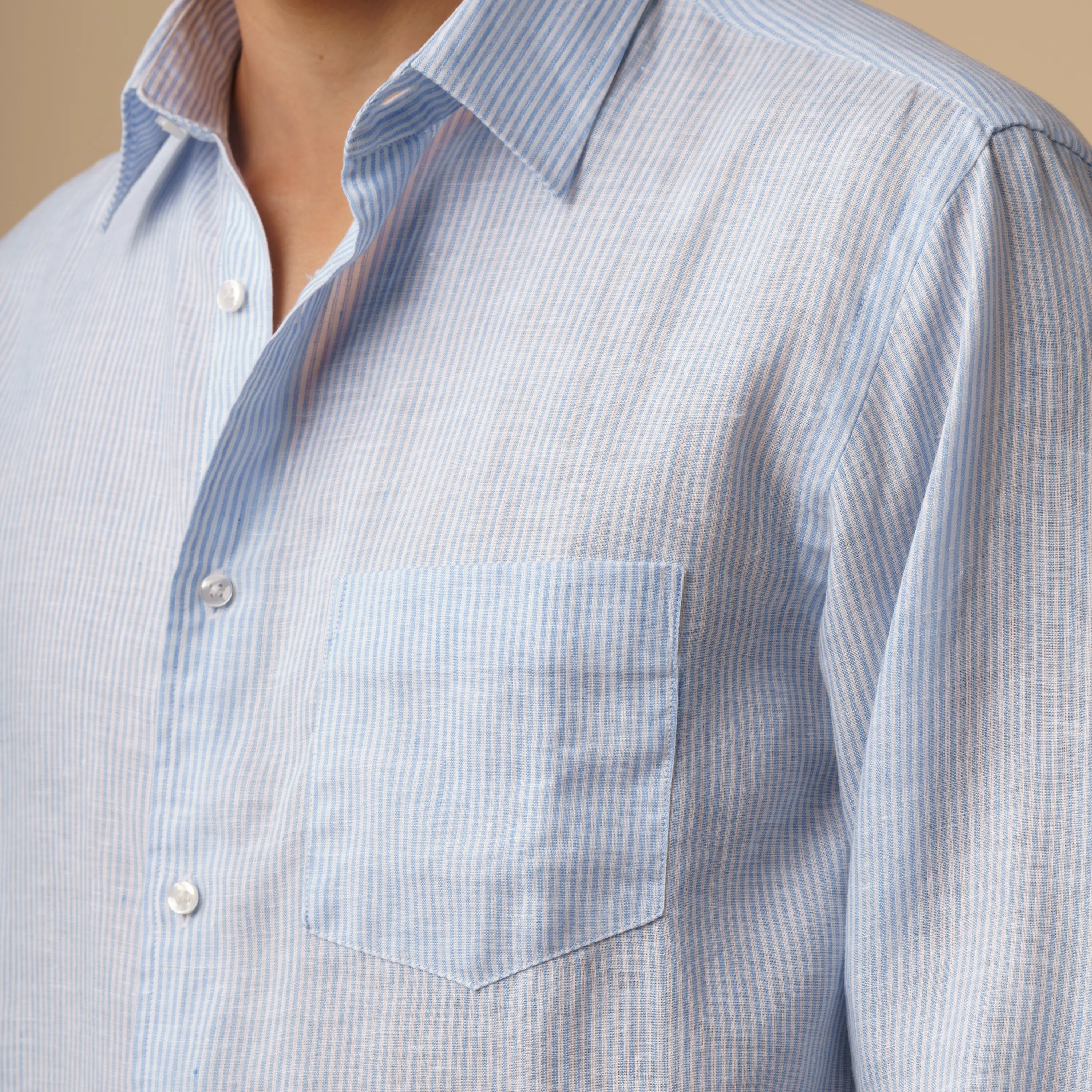STRIPED LINEN SHIRT - Image 3